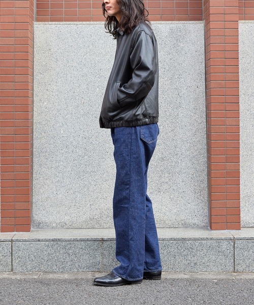 WILD LIFE TAILOR Adam et Rope'(ワイルドテーラーアダムエロペ )の「【WILD LIFE TAILOR】オールドレザー ボンバー ジャケット(ブルゾン・メンズ・ブラック系その他・L/M)」の3枚目の写真
