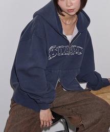 レディースのパーカー（ブルー・ネイビー/青色系・ジップアップ