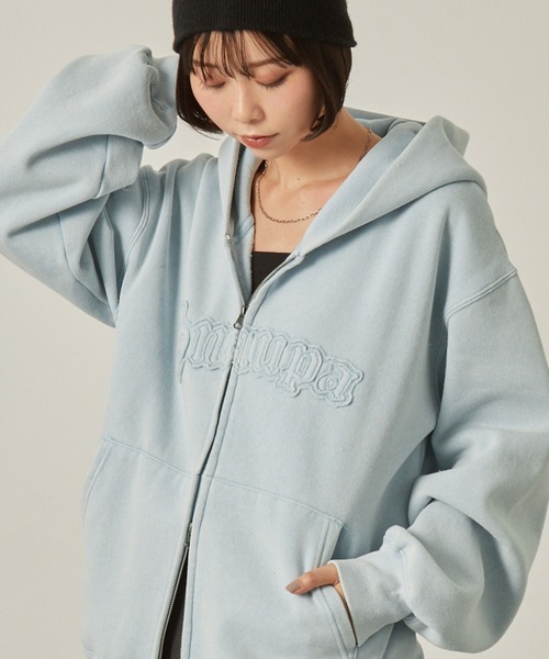 セール】【Snap club】ヴィンテージ加工 ダメージパッチロゴ ダブル