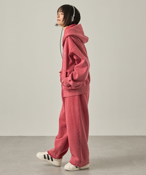 Snap club】ヴィンテージ加工 ダメージパッチロゴ ダブルジップ