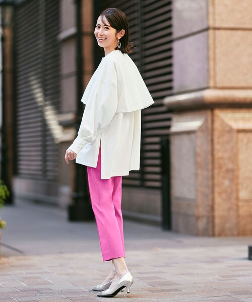 CAST:（キャストコロン）の「【オンでもオフでも活躍/機能性素材】ミドルライトアウター（トレンチコート・レディース・ブルー系その他2/ベージュ/オフホワイト・M）」の17枚目の写真