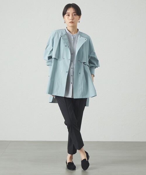 CAST:（キャストコロン）の「【オンでもオフでも活躍/機能性素材】ミドルライトアウター（トレンチコート・レディース・ブルー系その他2/ベージュ/オフホワイト・M）」の15枚目の写真