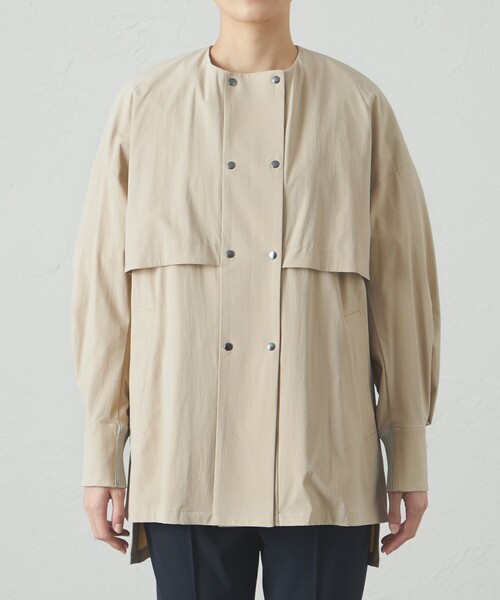 CAST:（キャストコロン）の「【オンでもオフでも活躍/機能性素材】ミドルライトアウター（トレンチコート・レディース・ブルー系その他2/ベージュ/オフホワイト・M）」の13枚目の写真