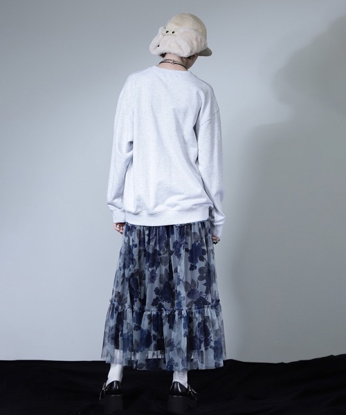 ROSE BUD（ローズバッド）の「【WEB・一部店舗限定】カレッジライクプリントトレーナー（スウェット・レディース・ホワイト/ネイビー/カーキ・ONE SIZE）」の6枚目の写真