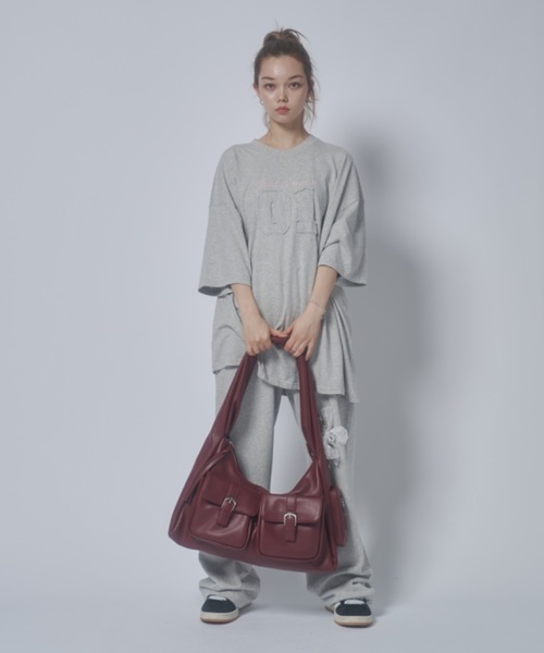 Just a noon ボストンバッグ ブラック JUST A NOON NEW ARRIVAL !! ⁡ 大容量BIGボストンバッグ。 高級
