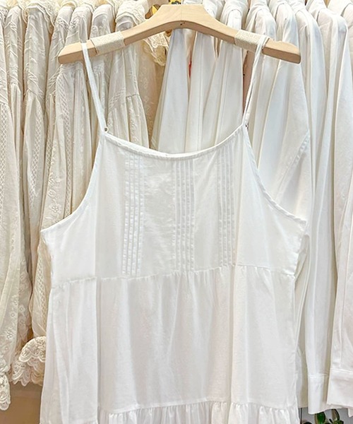 aimoha（アイモハ）の「レースティアードコットンキャミワンピース（ワンピース・レディース・ライトベージュ/ホワイト・FREE）」の7枚目の写真
