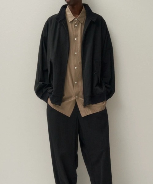 ジャケット・アウター ATON HIGHTWIST NYLON HARRINGTON JACKET セール】ATON (エイトン)HIGH TWIST NYLON | HARRINGTON JACKET