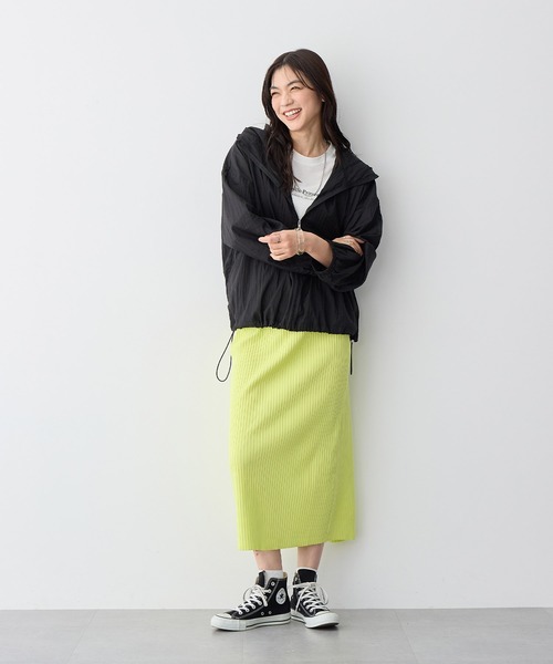 anyfee（エニフィー）の「【anyfee/プラスサイズ】シアーマウンテンパーカー（マウンテンパーカー・レディース・ライトグレー/ブラック・5L/4L/3L/LL）」の6枚目の写真