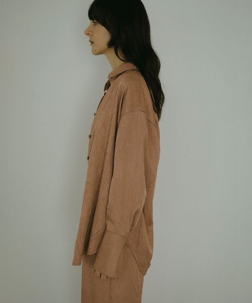 MANOF（マノフ）の「WASHER LONG SHIRTS（シャツ/ブラウス・レディース・アイボリー/ピンク/ブラック・FREE）」の15枚目の写真