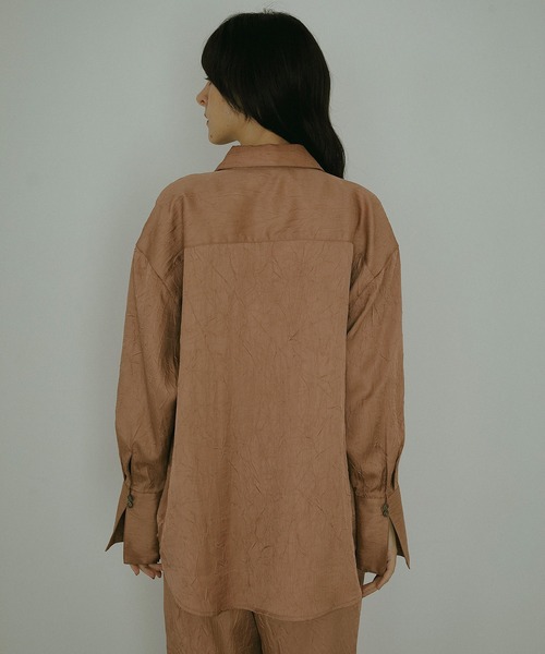 MANOF（マノフ）の「WASHER LONG SHIRTS（シャツ/ブラウス・レディース・アイボリー/ピンク/ブラック・FREE）」の16枚目の写真