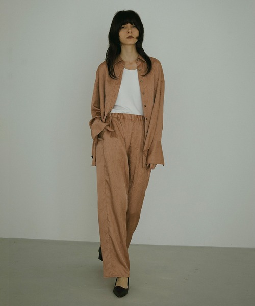 MANOF（マノフ）の「WASHER LONG SHIRTS（シャツ/ブラウス・レディース・アイボリー/ピンク/ブラック・FREE）」の11枚目の写真