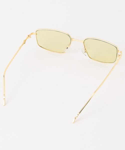 FREAK'S STORE（フリークスストア）の「メタルレクタングル ファッション用グラス（メガネ・メンズ・ゴールド/シルバー・ONE SIZE）」の4枚目の写真