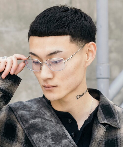 FREAK'S STORE（フリークスストア）の「メタルレクタングル ファッション用グラス（メガネ・メンズ・ゴールド/シルバー・ONE SIZE）」の9枚目の写真