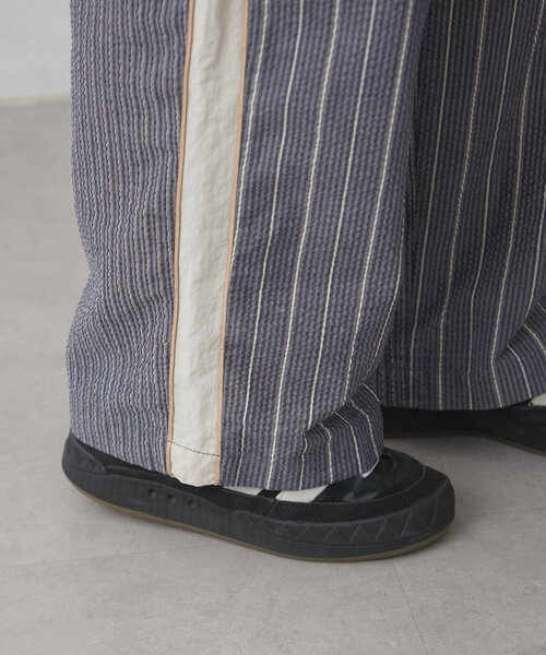 etsinta CIAOPANIC TYPYストライプカジュアルパンツ 黒 CIAOPANIC TYPY】パイルストライプパンツ | OUTLET(アウトレット