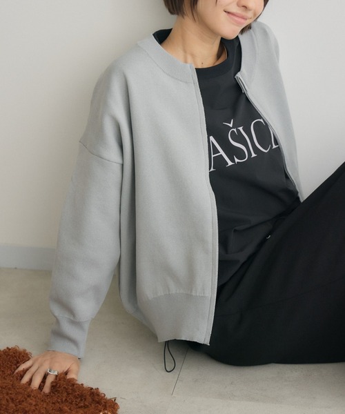 セール】【Pillini/ピリーニ】スウェットライクWZIPカーディガン