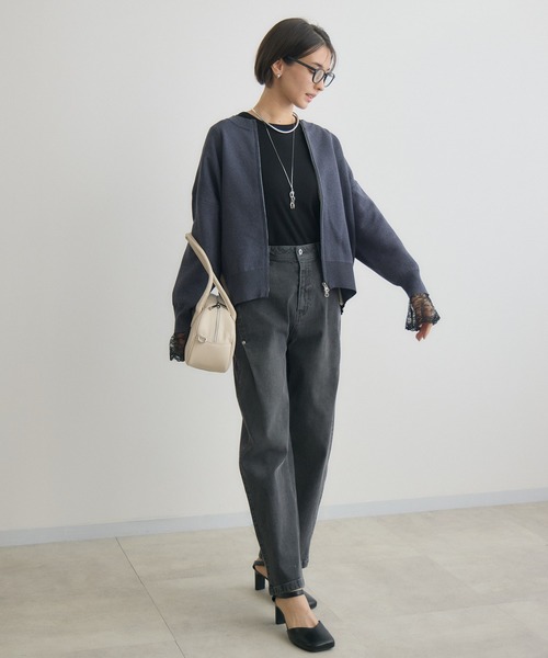 KATHARINE ROSS（キャサリンロス）の「【Pillini/ピリーニ】スウェットライクWZIPカーディガン（カーディガン/ボレロ・レディース・オフホワイト/オレンジ/ライトグレー/レッド/ネイビー・MEDIUM）」の9枚目の写真