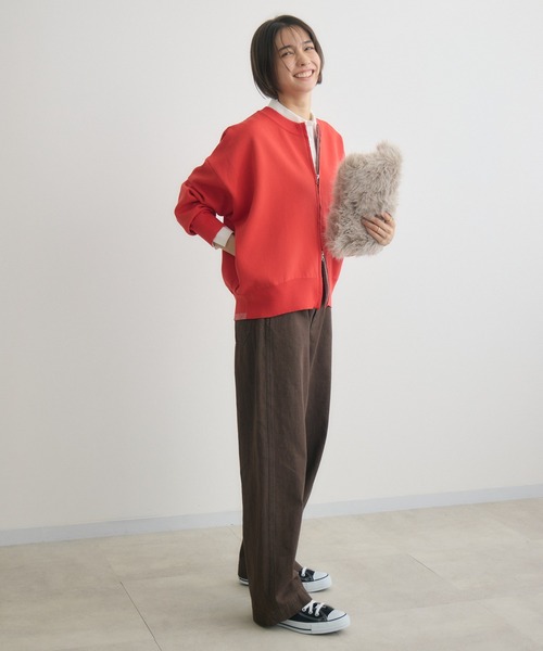 KATHARINE ROSS（キャサリンロス）の「【Pillini/ピリーニ】スウェットライクWZIPカーディガン（カーディガン/ボレロ・レディース・オフホワイト/オレンジ/ライトグレー/レッド/ネイビー・MEDIUM）」の12枚目の写真