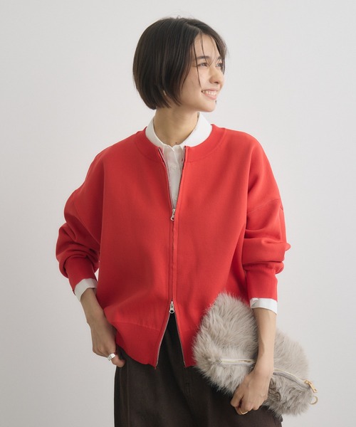 KATHARINE ROSS（キャサリンロス）の「【Pillini/ピリーニ】スウェットライクWZIPカーディガン（カーディガン/ボレロ・レディース・オフホワイト/オレンジ/ライトグレー/レッド/ネイビー・MEDIUM）」の13枚目の写真