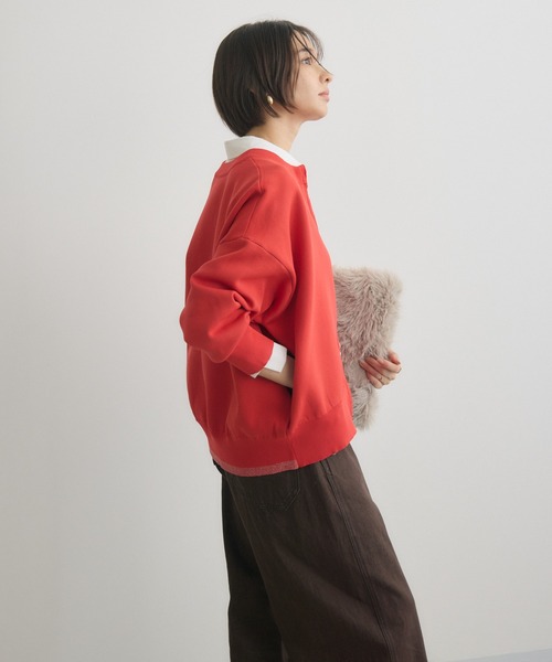 KATHARINE ROSS（キャサリンロス）の「【Pillini/ピリーニ】スウェットライクWZIPカーディガン（カーディガン/ボレロ・レディース・オフホワイト/オレンジ/ライトグレー/レッド/ネイビー・MEDIUM）」の16枚目の写真