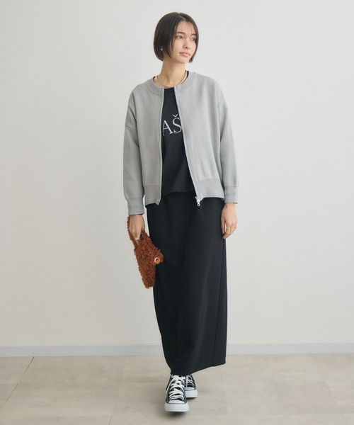 Pillini/ピリーニ】スウェットライクWZIPカーディガン（カーディガン