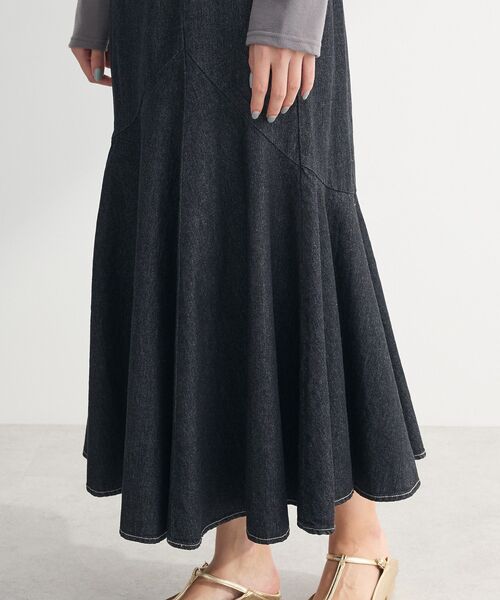 ELENCARE DUE（エレンカーレデュエ）の「・ELENCARE DUE デニムマーメイドスカート（スカート・レディース・ブラック/インディゴブルー/グレー/ライトインディゴブルー・FREE）」の5枚目の写真