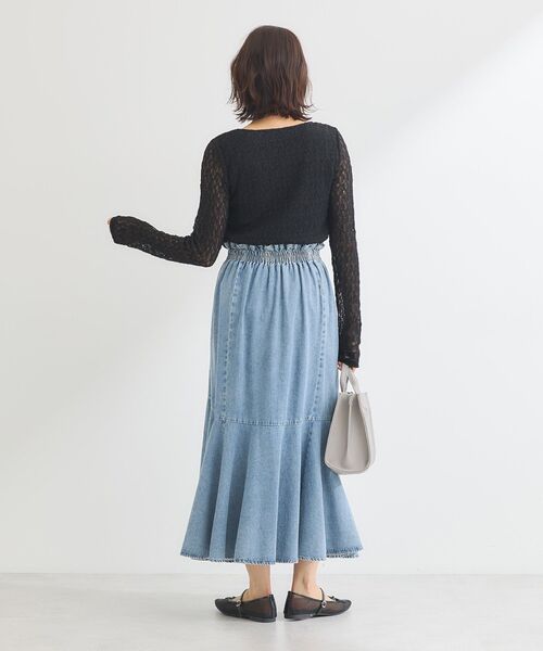 ELENCARE DUE（エレンカーレデュエ）の「・ELENCARE DUE デニムマーメイドスカート（スカート・レディース・ブラック/インディゴブルー/グレー/ライトインディゴブルー・FREE）」の9枚目の写真