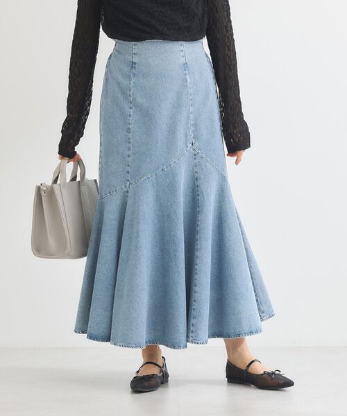 ELENCARE DUE（エレンカーレデュエ）の「・ELENCARE DUE デニムマーメイドスカート（スカート・レディース・ブラック/インディゴブルー/グレー/ライトインディゴブルー・FREE）」の10枚目の写真