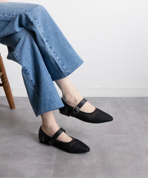 Fabby fabby（ファビィーファビィー）の「メッシュメリージェーンパンプス（パンプス・レディース・ブラック/オフホワイト・LARGE/SMALL/MEDIUM）」の11枚目の写真