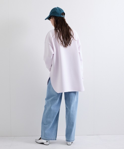 VICKY（ビッキー）の「スポンディッシュオーバーサイズプルオーバー≪手洗い可能≫（Tシャツ/カットソー・レディース・ブルー/オフホワイト/ピンク・M）」の11枚目の写真