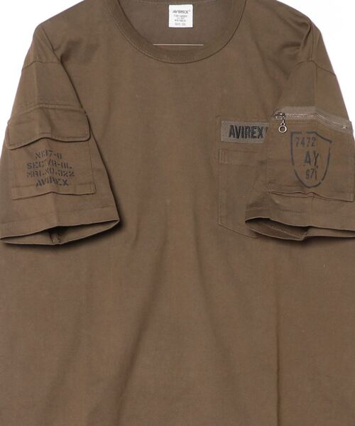 AVIREX（アヴィレックス）の「FATIGUE T-SHIRT / ファティーグ 半袖 Tシャツ / AVIREX / アヴィレックス（Tシャツ/カットソー・メンズ・ホワイト/ブラック/ネイビー/ホワイト系その他/ブラック系その他/オリーブ・SMALL/MEDIUM/LARGE/X-LARGE/XX-LARGE）」の7枚目の写真
