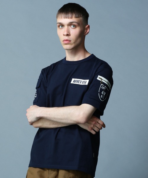 AVIREX（アヴィレックス）の「FATIGUE T-SHIRT / ファティーグ 半袖 Tシャツ / AVIREX / アヴィレックス（Tシャツ/カットソー・メンズ・ホワイト/ブラック/ネイビー/ホワイト系その他/ブラック系その他/オリーブ・SMALL/MEDIUM/LARGE/X-LARGE/XX-LARGE）」の6枚目の写真
