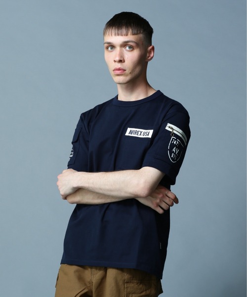 AVIREX（アヴィレックス）の「FATIGUE T-SHIRT / ファティーグ 半袖 Tシャツ / AVIREX / アヴィレックス（Tシャツ/カットソー・メンズ・ホワイト/ブラック/ネイビー/ホワイト系その他/ブラック系その他/オリーブ・SMALL/MEDIUM/LARGE/X-LARGE/XX-LARGE）」の12枚目の写真