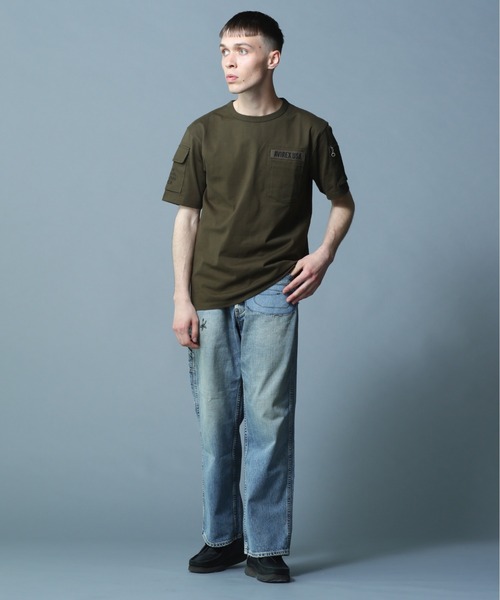 AVIREX（アヴィレックス）の「FATIGUE T-SHIRT / ファティーグ 半袖 Tシャツ / AVIREX / アヴィレックス（Tシャツ/カットソー・メンズ・ホワイト/ブラック/ネイビー/ホワイト系その他/ブラック系その他/オリーブ・SMALL/MEDIUM/LARGE/X-LARGE/XX-LARGE）」の15枚目の写真