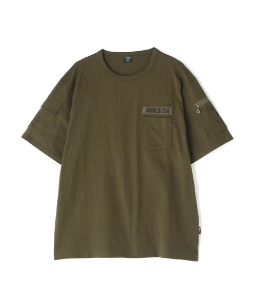 AVIREX（アヴィレックス）の「FATIGUE T-SHIRT / ファティーグ 半袖 Tシャツ / AVIREX / アヴィレックス（Tシャツ/カットソー・メンズ・ホワイト/ブラック/ネイビー/ホワイト系その他/ブラック系その他/オリーブ・SMALL/MEDIUM/LARGE/X-LARGE/XX-LARGE）」の14枚目の写真