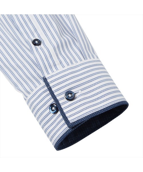 TOKYO SHIRTS(トウキョウシャツ)の「【透け防止】 形態安定ノンアイロン スキッパー 長袖ビジネスワイシャツ(ビジネスシャツ・レディース・ブルー・XS/S/M/L/LL/XL)」の4枚目の写真