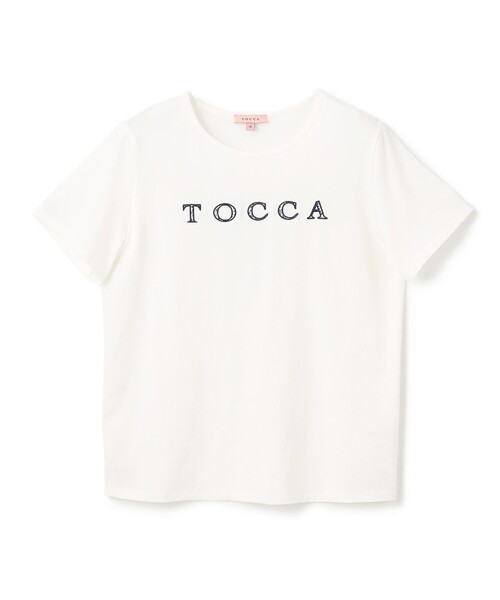 TOCCA（トッカ）の「TEXT LOGO TEE Tシャツ（Tシャツ/カットソー・レディース・ベージュ系/アイボリー系・MEDIUM/SMALL）」の14枚目の写真