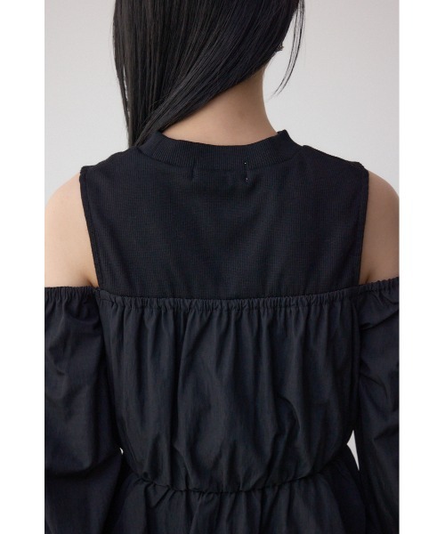 AZUL by moussy(アズールバイマウジー)の「オフショルレイヤードブラウス(Tシャツ/カットソー・レディース・グレー/アイボリー/ブラック・FREE)」の22枚目の写真
