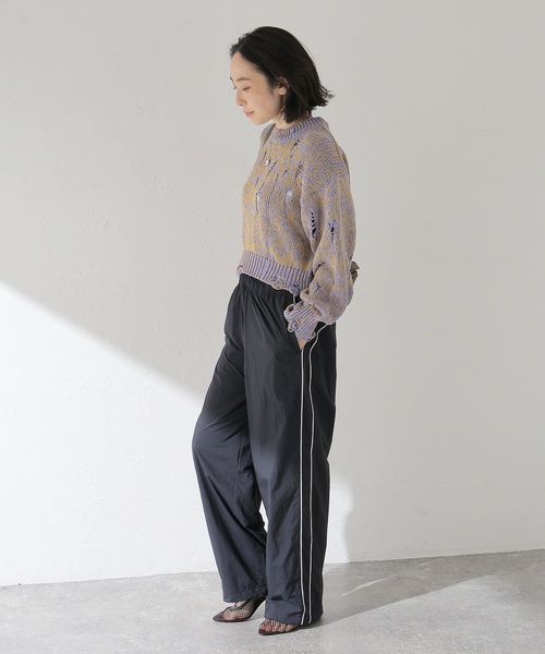 JANE SMITH / JOHN SMITH（ジェーンスミスジョンスミス）の「【JANE SMITH/ジェーンスミス】DAMAGE COTTON KNIT CREW NECK：ニット（ニット/セーター・レディース・パープル・SMALL）」の15枚目の写真