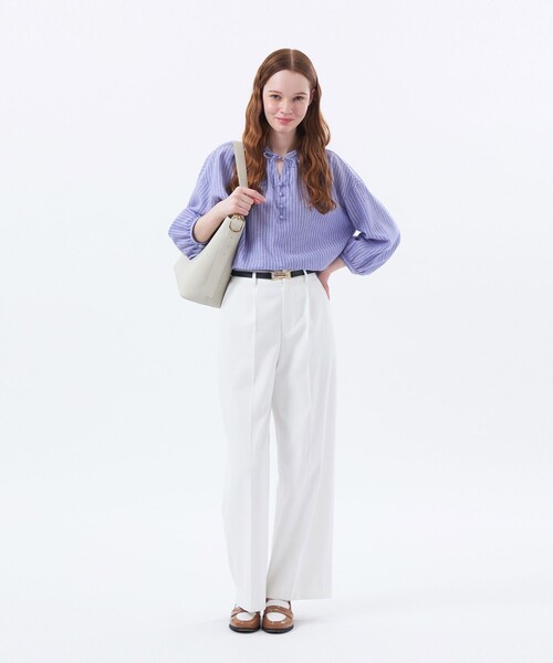MACKINTOSH PHILOSOPHY(マッキントッシュ フィロソフィー)の「【2025年春夏モデル】DRY OXFORD ワイドパンツ(その他パンツ・レディース・グレー系その他/カーキ/ベージュ/レッド/ダークネイビー/グリーン/オフホワイト/チャコールグレー/オレンジ・34/38/36/40)」の11枚目の写真