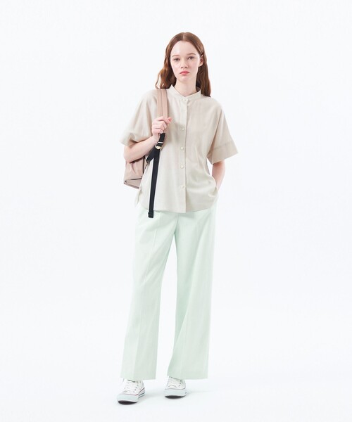 MACKINTOSH PHILOSOPHY(マッキントッシュ フィロソフィー)の「【2025年春夏モデル】DRY OXFORD ワイドパンツ(その他パンツ・レディース・グレー系その他/カーキ/ベージュ/レッド/ダークネイビー/グリーン/オフホワイト/チャコールグレー/オレンジ・34/38/36/40)」の17枚目の写真