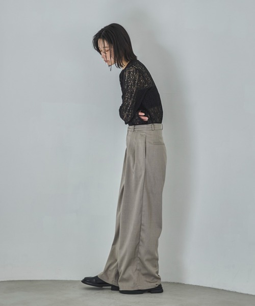 feepur（フェピュール）の「レースシアートップス（Tシャツ/カットソー・レディース・アイボリー/ブラック・MEDIUM）」の4枚目の写真
