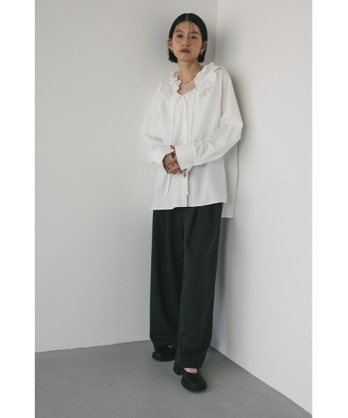 STYLEMIXER(スタイルミキサー)の「カットオフハイウエストワイドパンツ(その他パンツ・レディース・アイボリー/ブラック/グレー・SMALL/MEDIUM)」の16枚目の写真