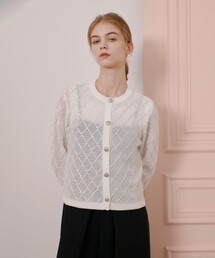 【LOULOU WILLOUGHBY】シークインエンブロイダリーカーディガン