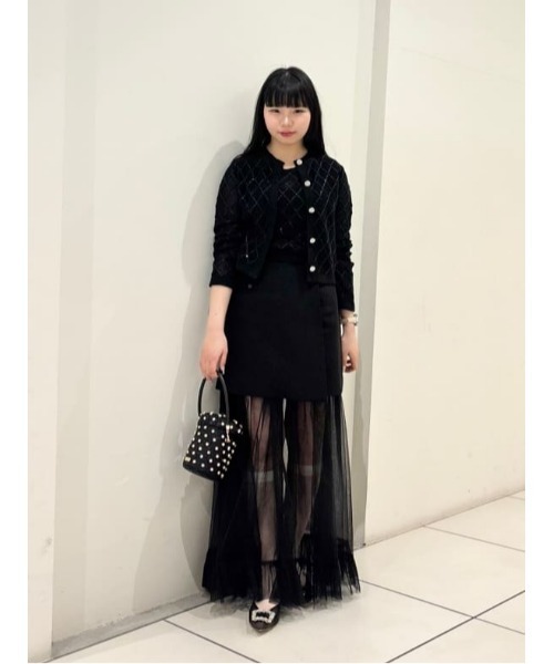 LOULOU WILLOUGHBY】シークインエンブロイダリーカーディガン