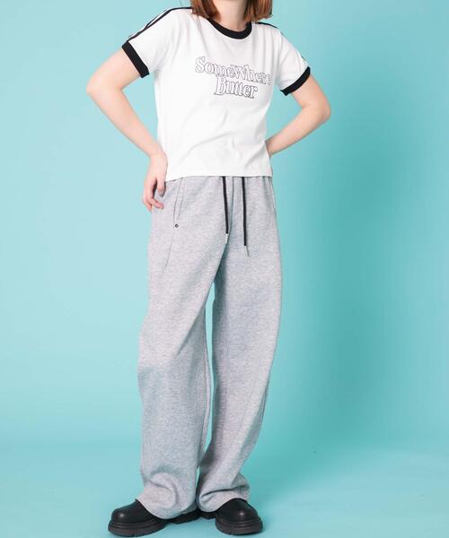 WOND(ウォンド)の「WOND/Butter リンガーピチT(Tシャツ/カットソー・レディース・ホワイト/ブラック・FREE)」の3枚目の写真