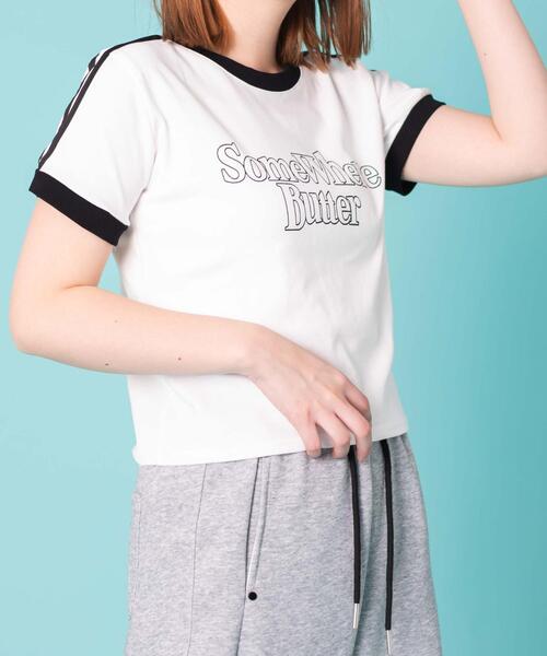 WOND(ウォンド)の「WOND/Butter リンガーピチT(Tシャツ/カットソー・レディース・ホワイト/ブラック・FREE)」の5枚目の写真