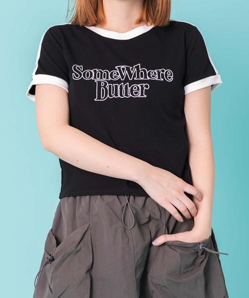 WOND(ウォンド)の「WOND/Butter リンガーピチT(Tシャツ/カットソー・レディース・ホワイト/ブラック・FREE)」の8枚目の写真