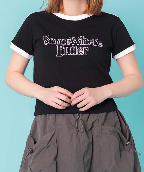 WOND(ウォンド)の「WOND/Butter リンガーピチT(Tシャツ/カットソー・レディース・ホワイト/ブラック・FREE)」の9枚目の写真
