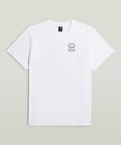 G-STAR(ジースター)の「BACK GRAPHIC LOOSE T-SHIRT/バックグラフィックオーバーサイズTシャツ(Tシャツ/カットソー・メンズ・ダークブラック/ホワイト・X-SMALL/SMALL/MEDIUM/LARGE/X-LARGE)」の4枚目の写真