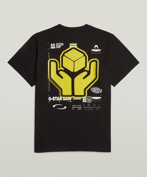 G-STAR(ジースター)の「BACK GRAPHIC LOOSE T-SHIRT/バックグラフィックオーバーサイズTシャツ(Tシャツ/カットソー・メンズ・ダークブラック/ホワイト・X-SMALL/SMALL/MEDIUM/LARGE/X-LARGE)」の3枚目の写真